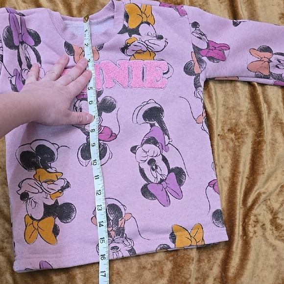 Disney Minnie Mouse Pink Sweatshirt Girls Small - Picture 3 of 10